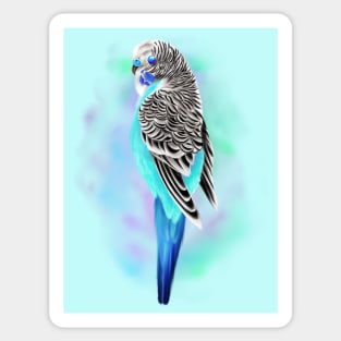 Blue budgie Sticker